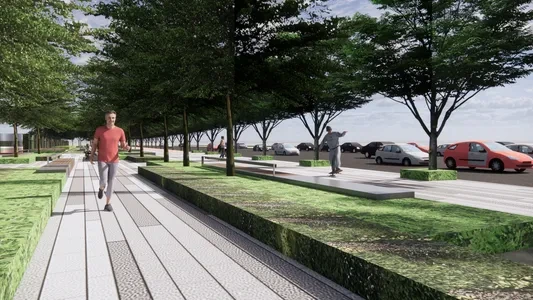 Enscape广场公园场景SketchUp草图大师模型下载1214