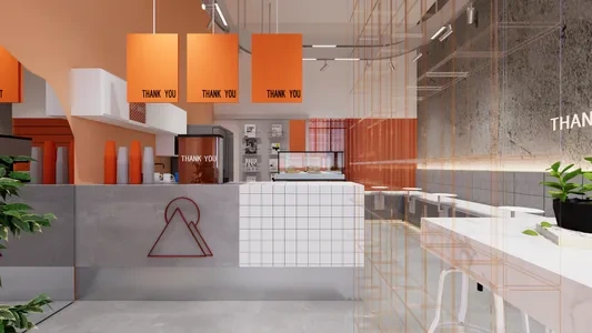 Enscape奶茶甜品店场景SketchUp草图大师模型下载1216