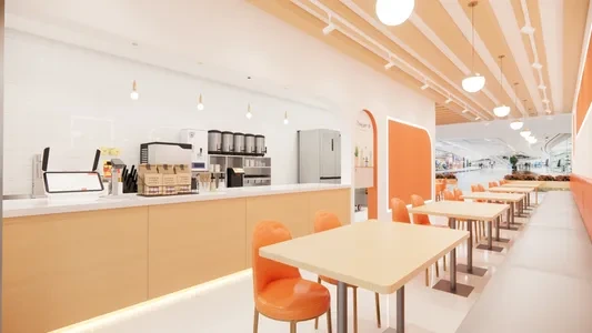 Enscape奶茶甜品店场景SketchUp草图大师模型下载1217