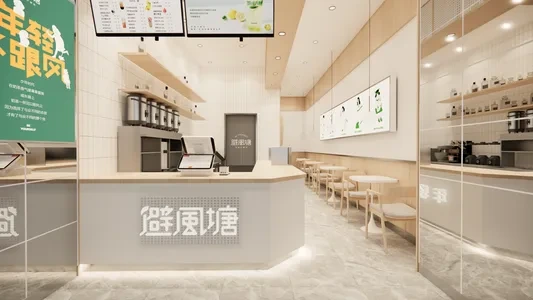Enscape奶茶甜品店场景SketchUp草图大师模型下载1219