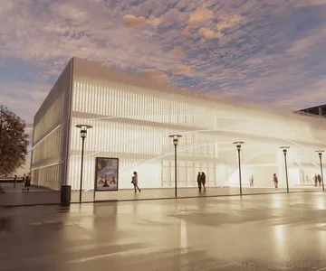 Enscape格栅表皮建筑场景SketchUp草图大师模型下载1612