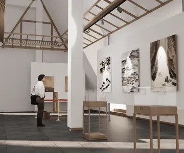 Enscape文化展厅场景SketchUp草图大师模型下载1619