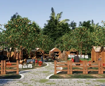 Enscape农场菜园场景SketchUp草图大师模型下载2182