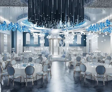 Enscape酒店婚庆宴会厅场景SketchUp草图大师模型下载2203