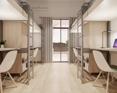 Enscape宿舍场景SketchUp草图大师模型下载ID56724