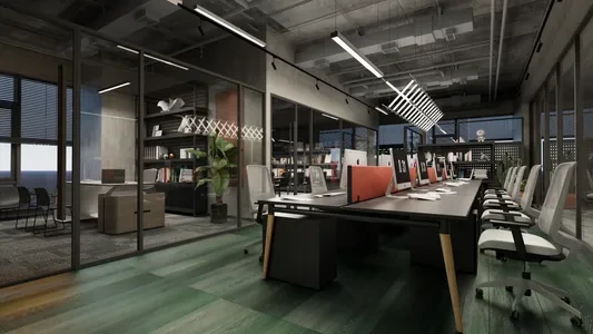 Enscape办公室空间场景SketchUp草图大师模型下载1236