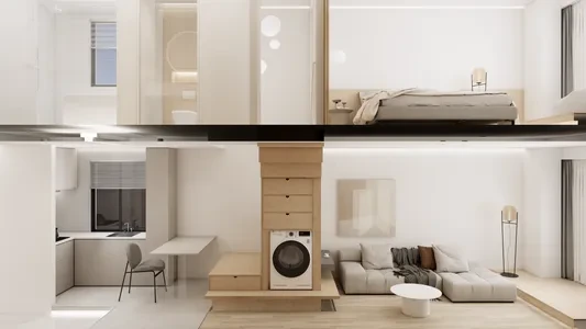 Enscape现代客厅场景SketchUp草图大师模型下载1247