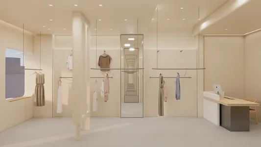 Enscape侘寂风服装店场景SketchUp草图大师模型下载1251