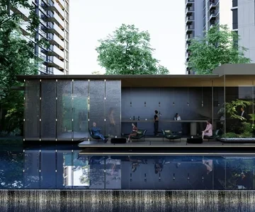 Enscape小区景观场景SketchUp草图大师模型下载1639