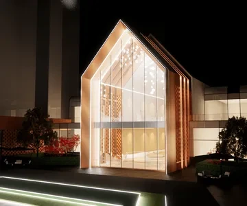 Enscape格栅表皮建筑SketchUp草图大师模型下载1655