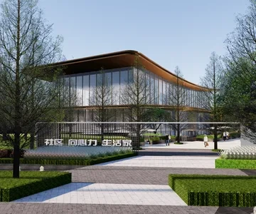 Enscape小区景观建筑SketchUp草图大师模型下载1658