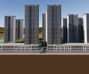 Enscape小区楼盘建筑SketchUp草图大师模型下载1664