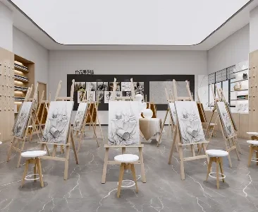 Enscape画展场景SketchUp草图大师模型下载2208