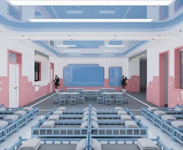 Enscape幼儿园宿舍场景SketchUp草图大师模型下载2211