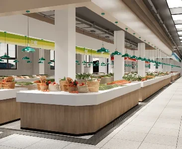 Enscape超市菜市场场景SketchUp草图大师模型下载2216