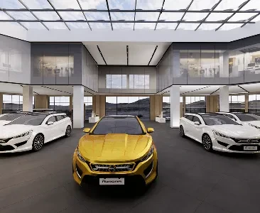 Enscape汽车4S店场景SketchUp草图大师模型下载2217