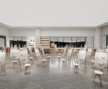 Enscape画展场景SketchUp草图大师模型下载2224