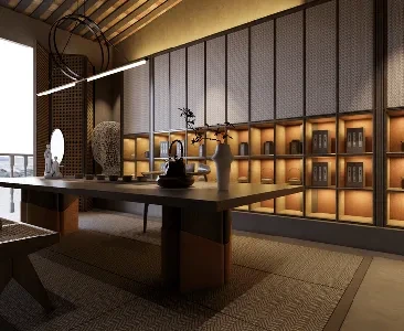 Enscape烟酒茶叶店场景SketchUp草图大师模型下载2229