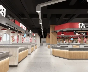 Enscape超市菜市场场景SketchUp草图大师模型下载2231