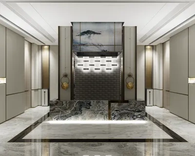 Enscape酒店大堂场景SketchUp草图大师模型下载ID46043