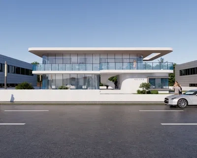 Enscape小区大门场景SketchUp草图大师模型下载ID48479