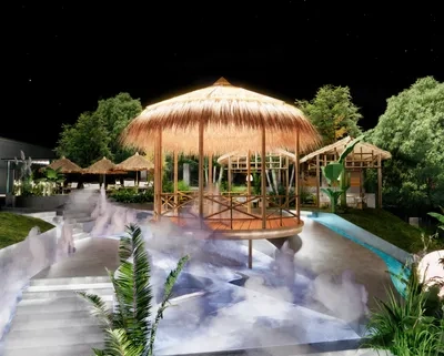 Enscape茅草屋场景SketchUp草图大师模型下载ID54026