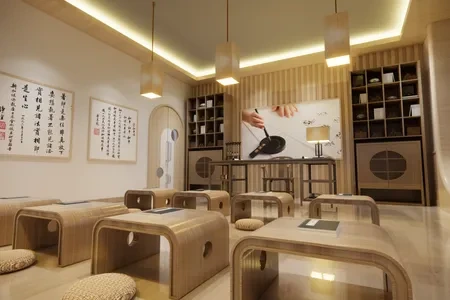 Enscape国画教室场景SketchUp草图大师模型下载1281