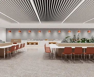 Enscape食堂员工餐厅场景SketchUp草图大师模型下载1723
