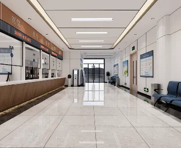 Enscape医院挂号大厅场景SketchUp草图大师模型下载2238