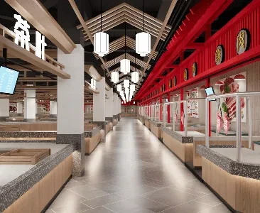 Enscape超市农贸市场场景SketchUp草图大师模型下载2244