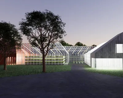 Enscape温室大棚场景SketchUp草图大师模型下载ID54579