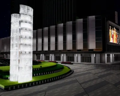 Enscape商业街场景SketchUp草图大师模型下载ID55086