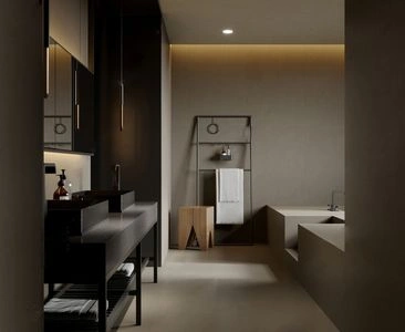 现代轻奢风格卫生间场景SketchUp草图大师模型下载ID93728