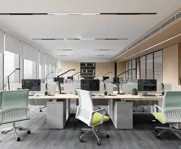 现代公共办公区场景SketchUp草图大师模型下载ID93804