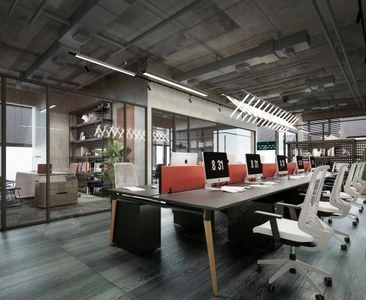 工业风办公室场景SketchUp草图大师模型下载ID93806
