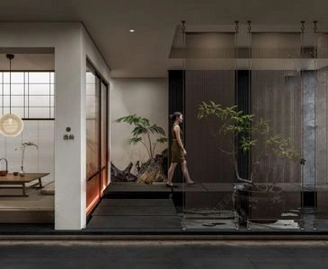 新中式茶馆场景SketchUp草图大师模型下载ID93811