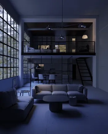 建筑场景blender模型资产ID1814loft公寓