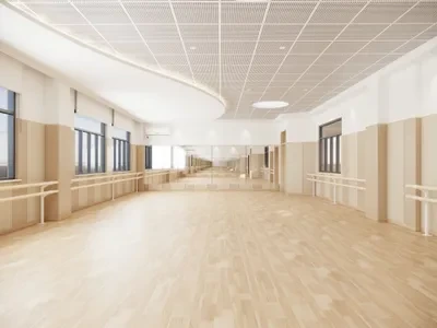 Enscape瑜伽舞蹈教室场景SketchUp草图大师模型下载1288