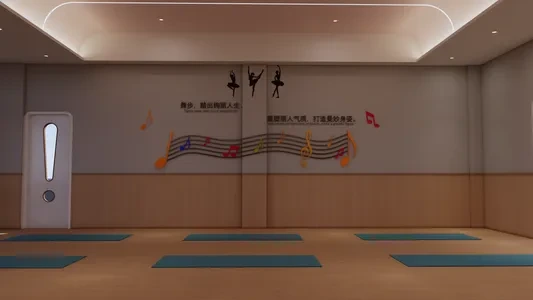 Enscape瑜伽舞蹈教室场景SketchUp草图大师模型下载1290
