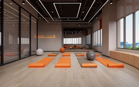 Enscape瑜伽舞蹈教室场景SketchUp草图大师模型下载1291