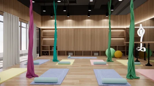 Enscape瑜伽舞蹈教室场景SketchUp草图大师模型下载1292