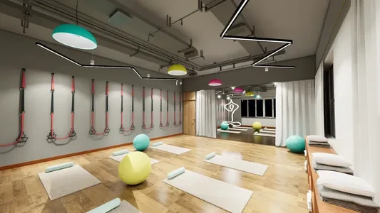 Enscape瑜伽舞蹈教室场景SketchUp草图大师模型下载1293