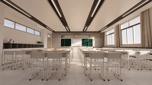 Enscape教室场景SketchUp草图大师模型下载1302