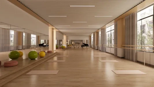 Enscape瑜伽舞蹈教室场景SketchUp草图大师模型下载1309