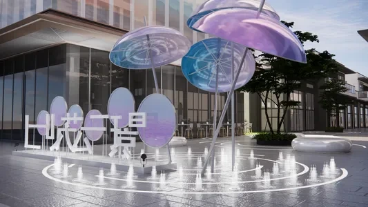 Enscape商业街场景SketchUp草图大师模型下载1315