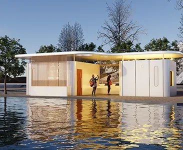 Enscape公共厕所场景SketchUp草图大师模型下载1744