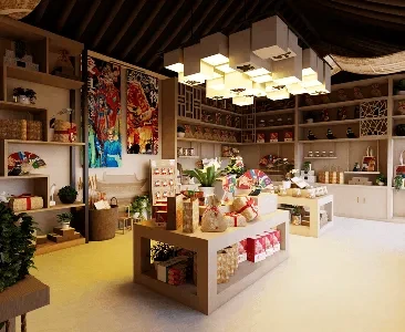 Enscape文创店场景SketchUp草图大师模型下载2278