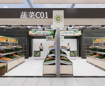 Enscape超市菜市场场景SketchUp草图大师模型下载2289