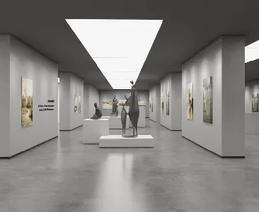 Enscape画展场景SketchUp草图大师模型下载2291