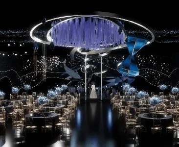 Enscape酒店婚庆宴会厅场景SketchUp草图大师模型下载2295